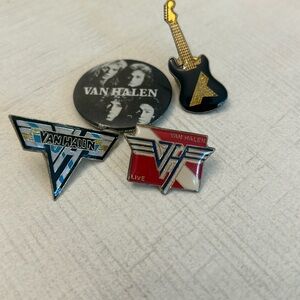 Van Halen  vintage pins set of 4